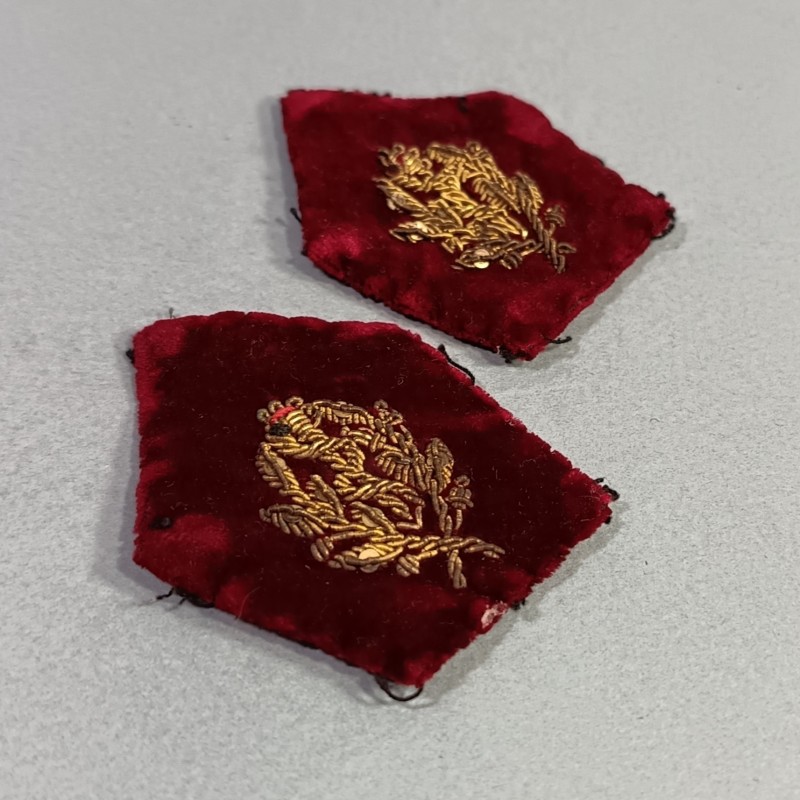 PAIRE DE PATTES DE COL VESTE OFFICIER MODELE 1839 POUR UN MEDECIN DU SERVICE DE SANTE